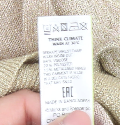 Marks and Spencer Women's Beige Pullover Jumper, M