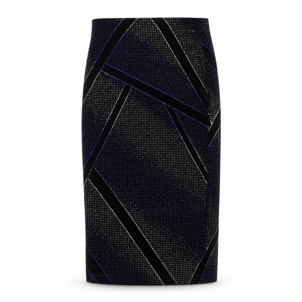 Jane Norman Women's Black Geometric Pencil Skirt, Size 8
