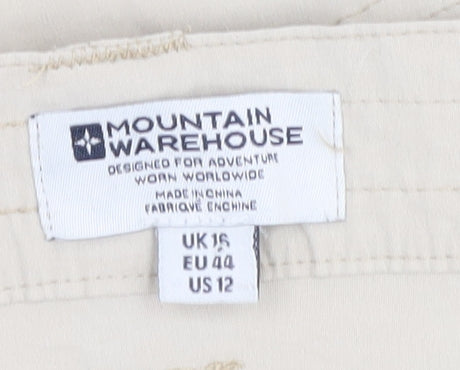 Mountain Warehouse Women's Beige Cargo Trousers Size 16