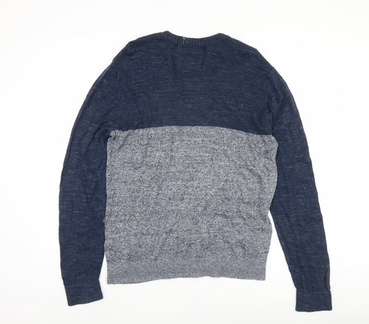 Hollister Men's Blue Pullover Jumper, Size L, Knit