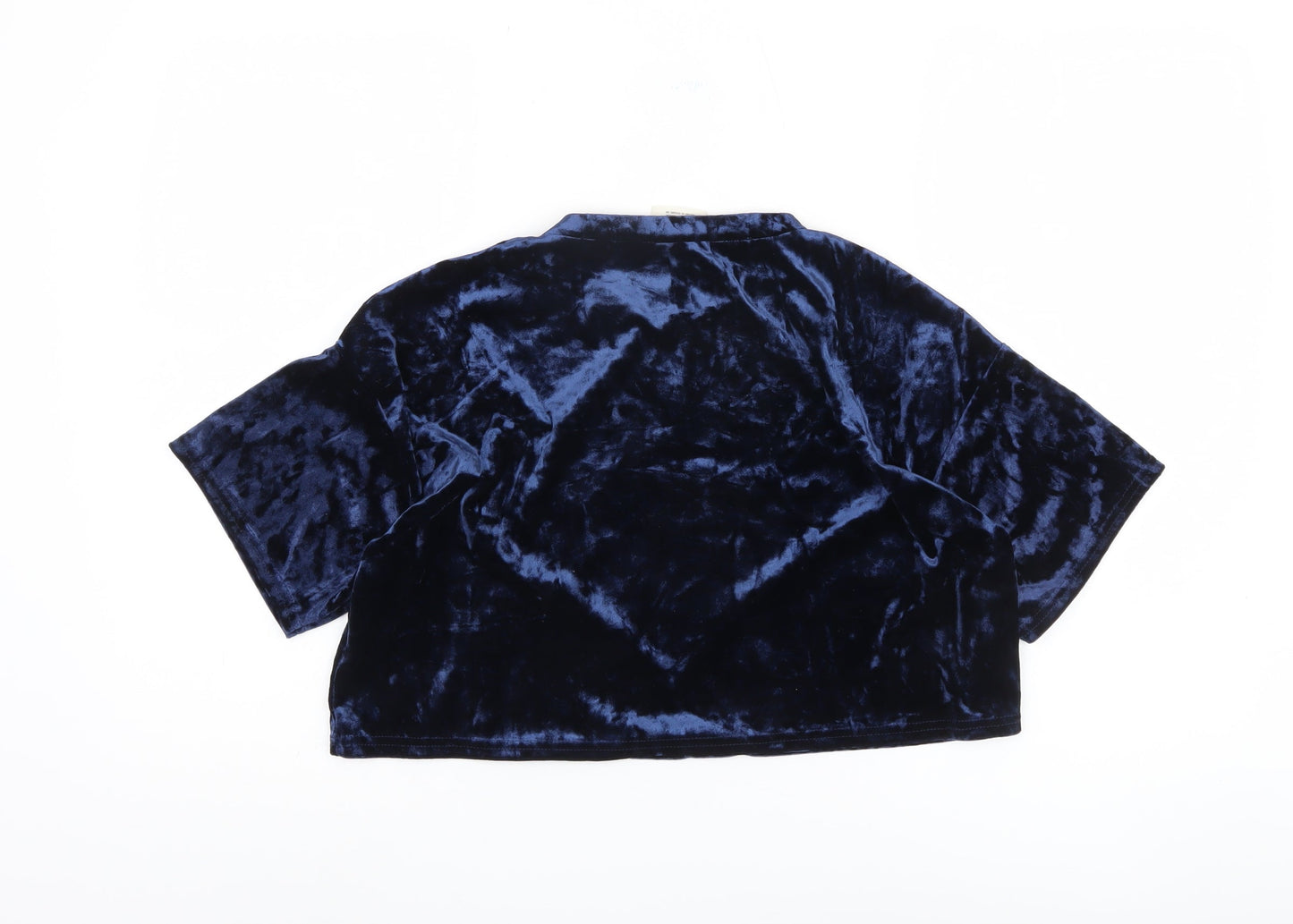 Pins and Needles Women's Blue Velvet Top XS