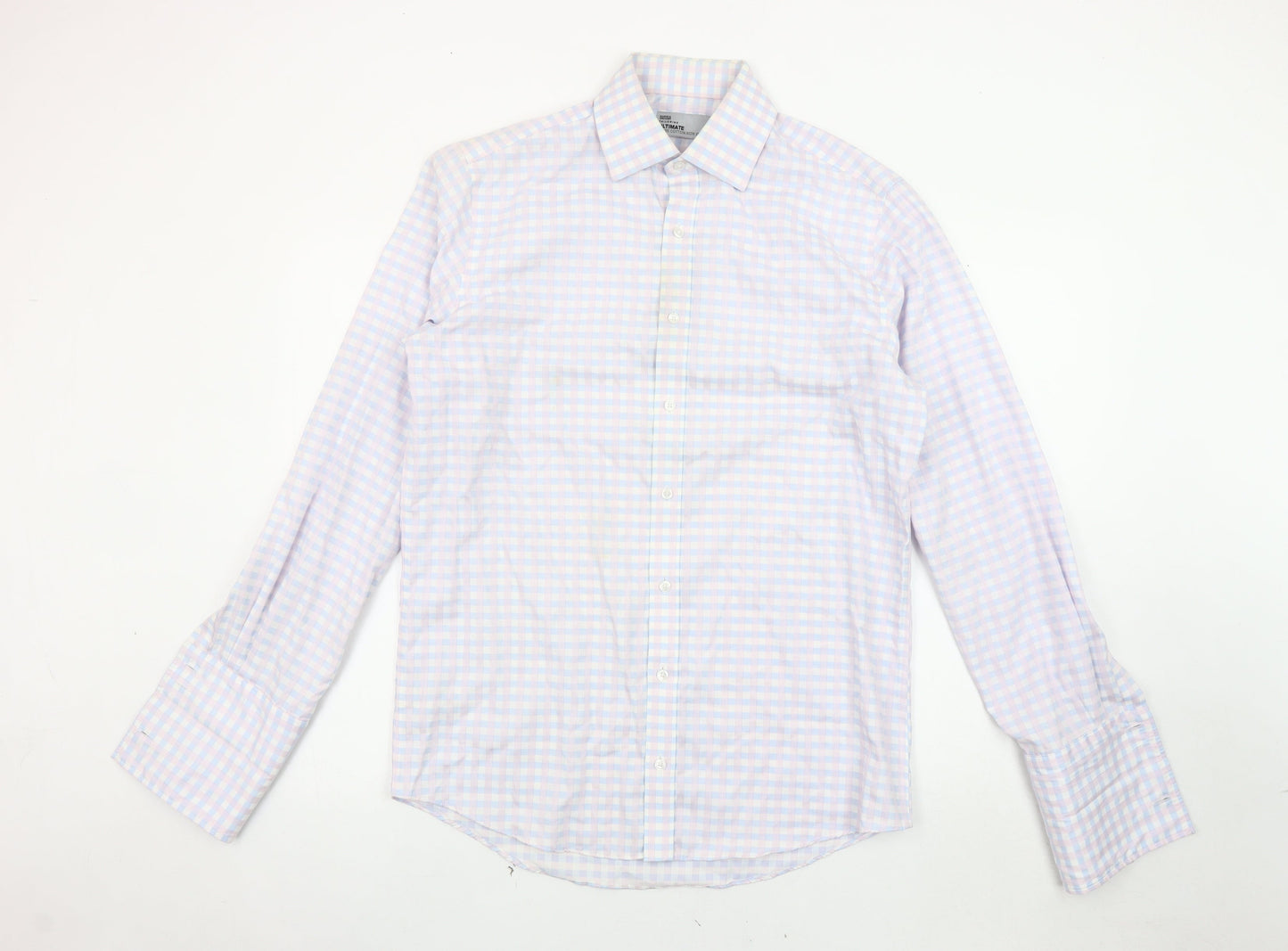 Marks and Spencer Men's Check Long Sleeve Shirt, 39