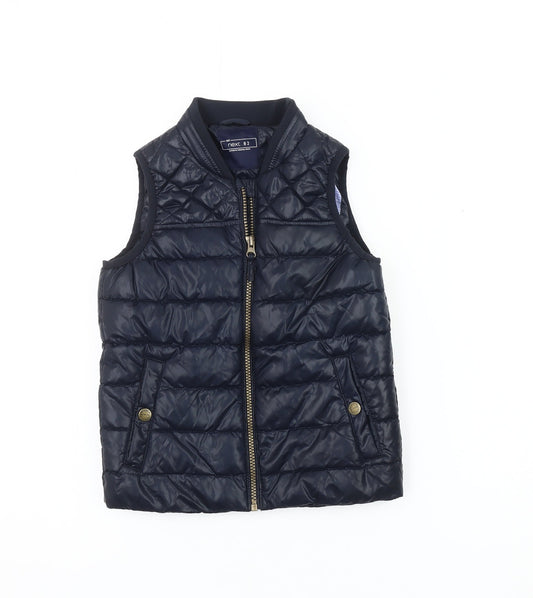 Next Boys Blue Puffer Jacket 4-5 Years - Quilted Sleeveless