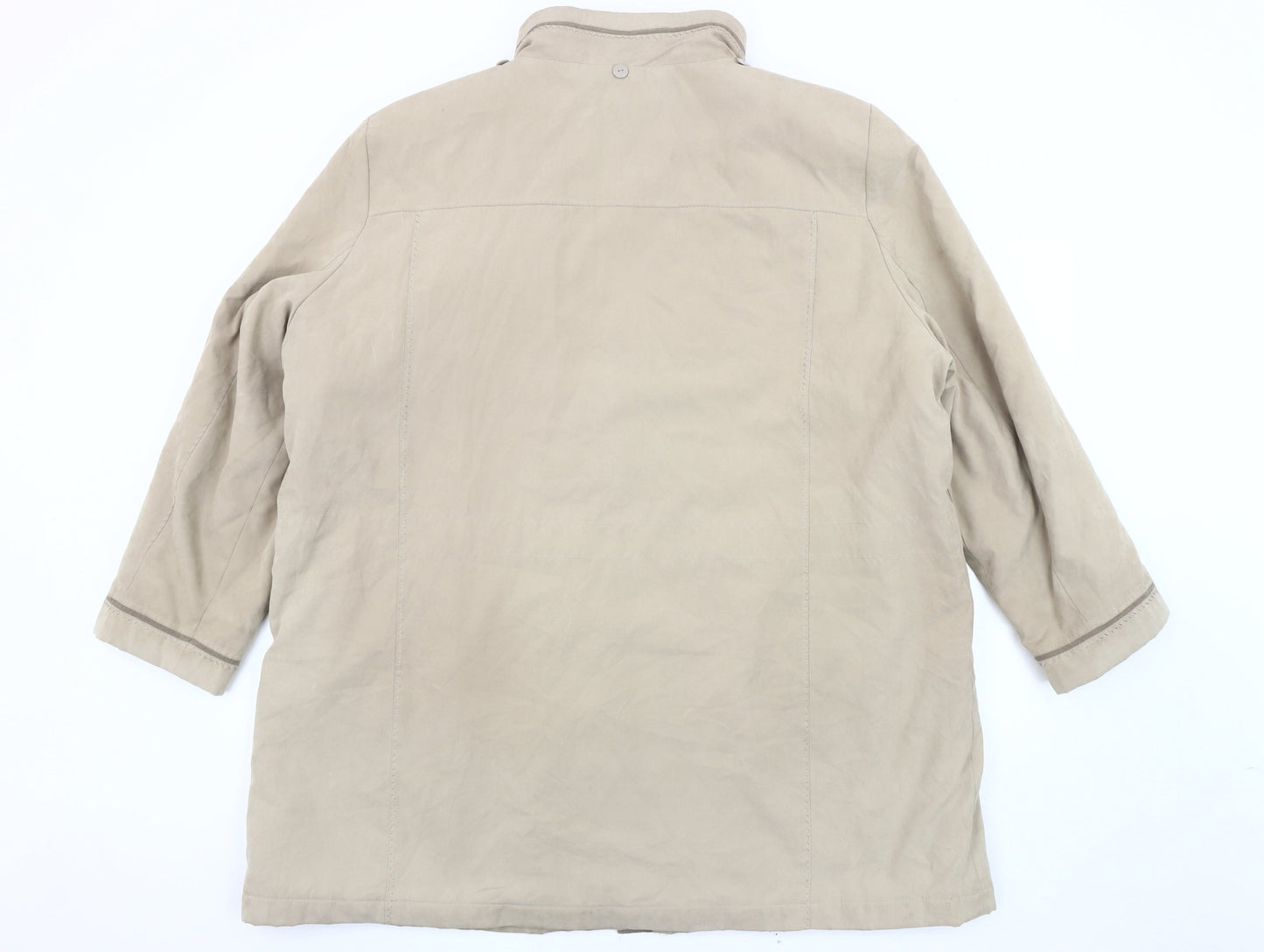 Bonmarché Women's Beige XL Overcoat - Casual & Classic