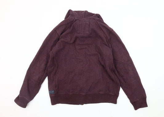 Marks and Spencer Men's Burgundy Hooded Jacket L