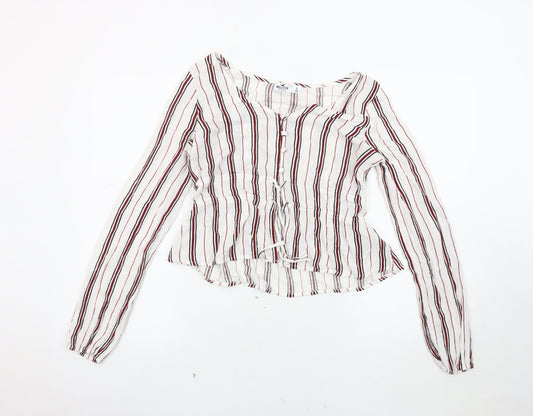 Hollister Women's Multicoloured Striped Blouse S