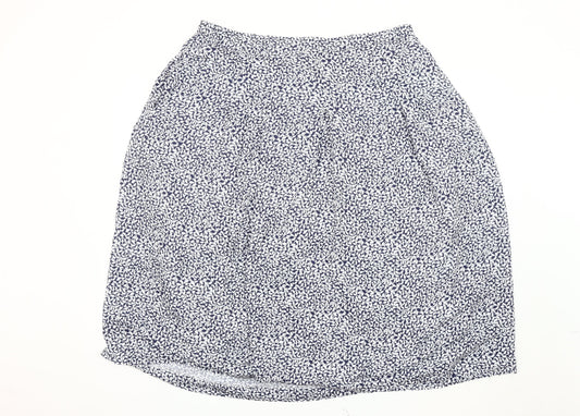 Cotswold Collections Women's Blue Midi Floral Skirt, Size 14