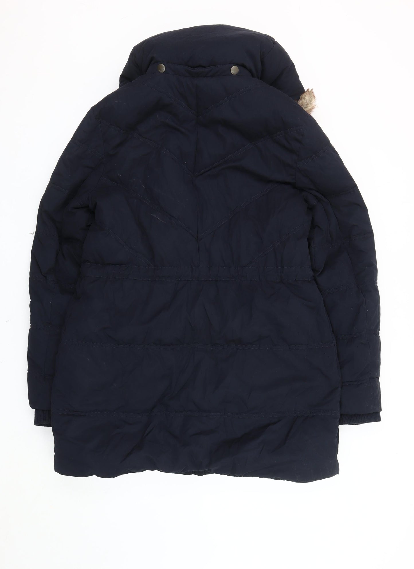 Fat Face Women's Blue Parka Coat Size 14