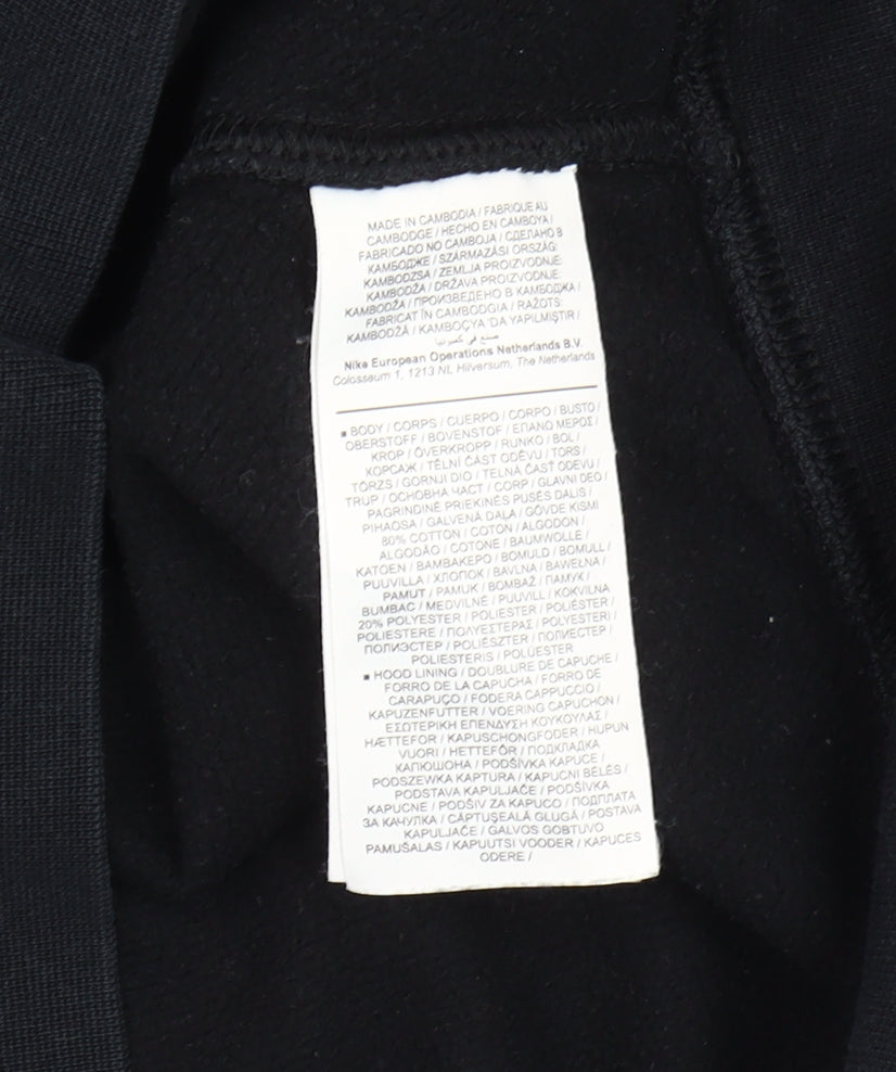 Nike Men's Black XS Pullover Hoodie with Logo