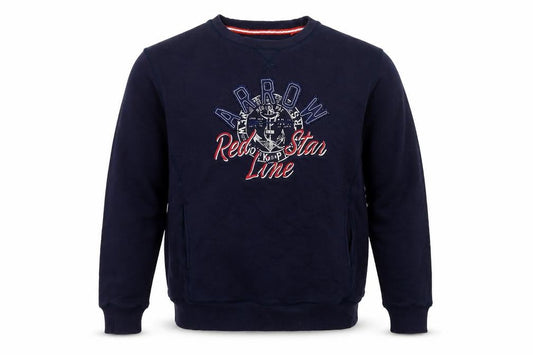 Arrow Men's Blue Graphic Pullover Sweatshirt L