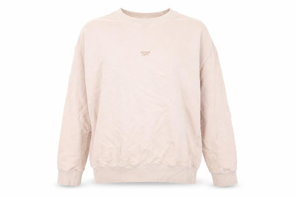 Unisex Adults UK S Regular Reebok Beige Pullover Sweatshirt