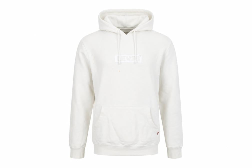 Mens UK S Regular Levi's White Pullover Hoodie