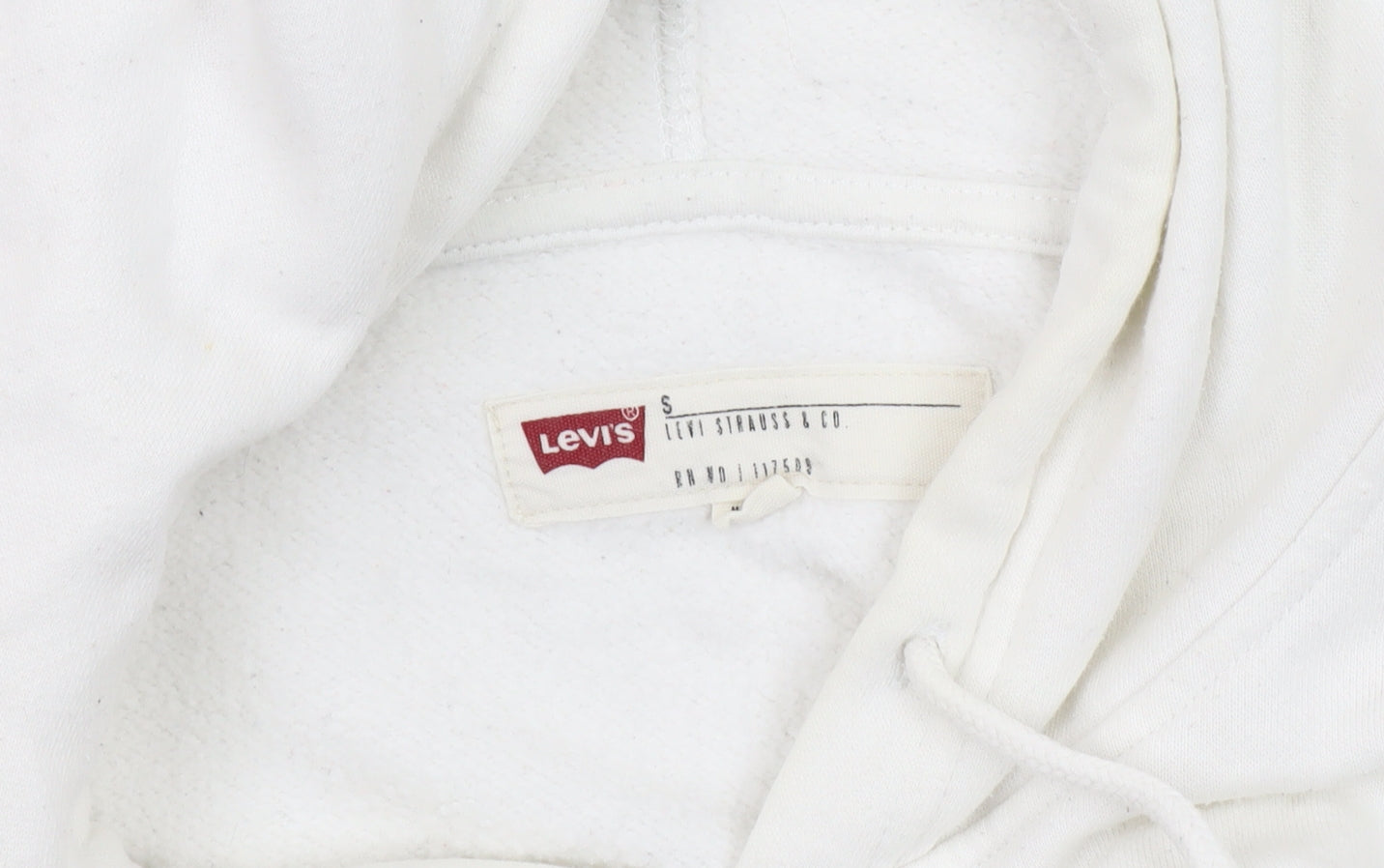 Levi's Men's White Pullover Hoodie S