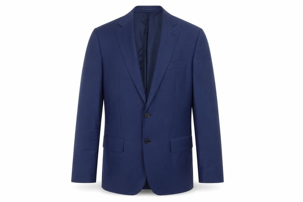 Mens 36 Chest Regular Jaeger Blue Two-Button Blazer