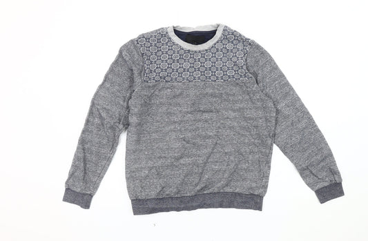 River Island Men's Grey Pullover Sweatshirt Size S