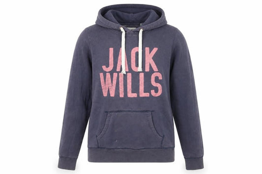 Womens UK 12 Regular Jack Wills Blue Pullover Hoodie
