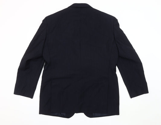 Scott & Taylor Men's Blue Blazer 42S Formal Wool Blend