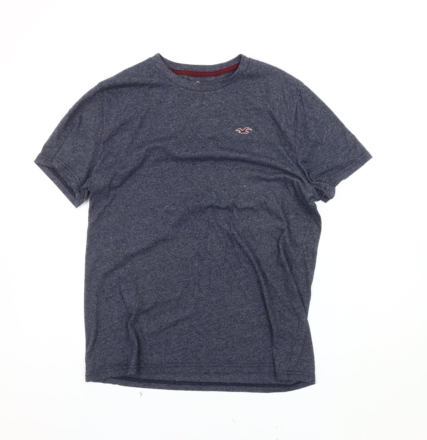 Hollister Men's Blue Crew Neck T-Shirt, Size L