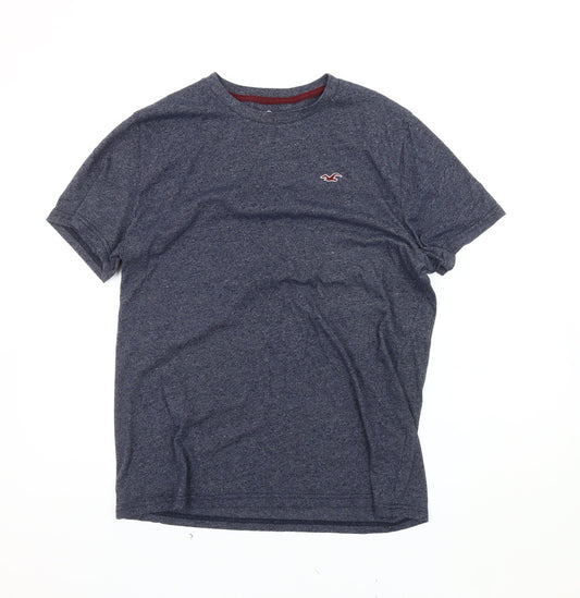Hollister Men's Blue Crew Neck T-Shirt, Size L