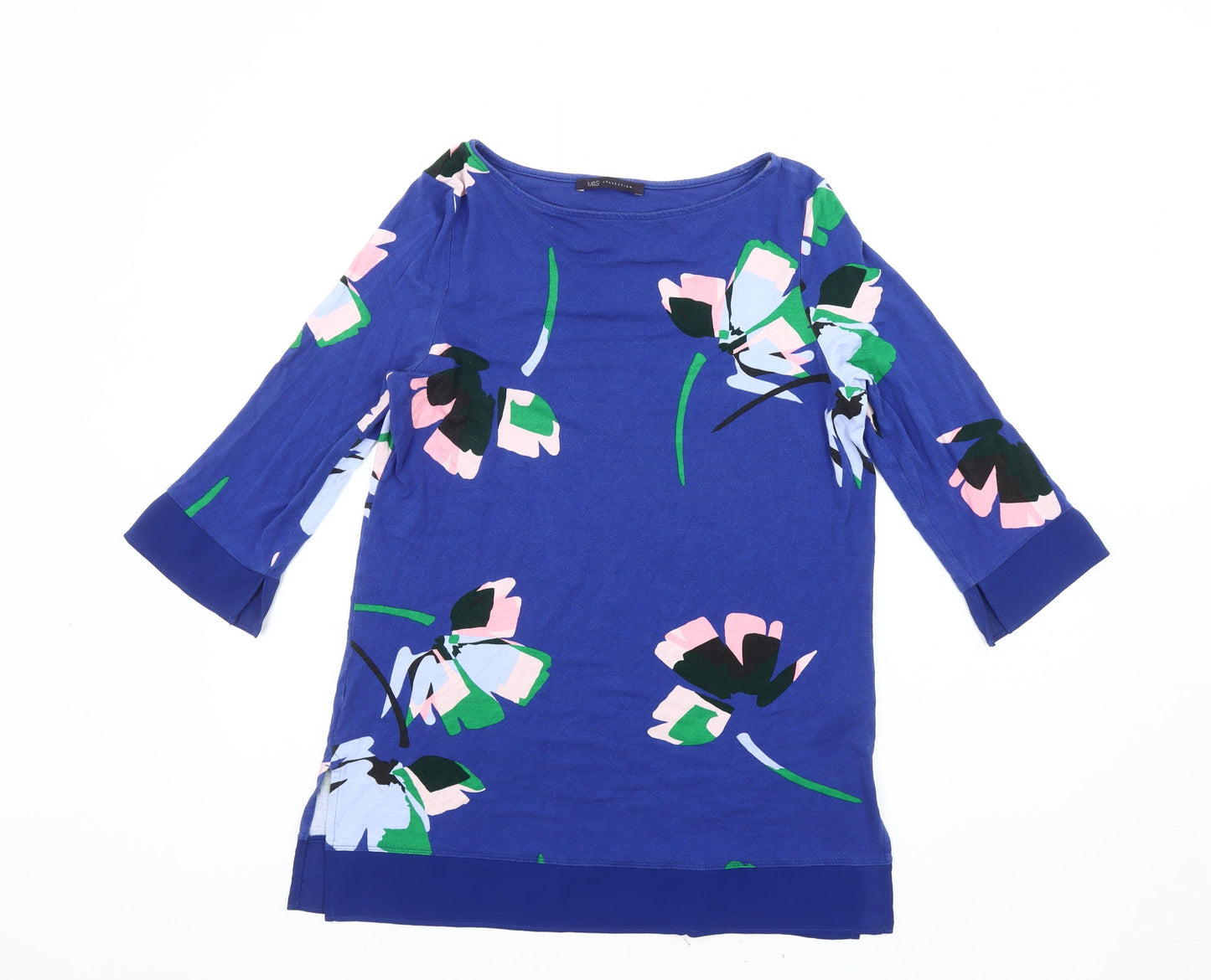 Marks and Spencer Women's Blue Floral Top