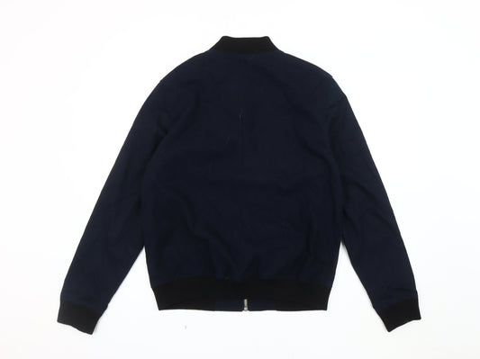 Topman Men's Blue Bomber Jacket M Cotton Casual 96cm-101cm