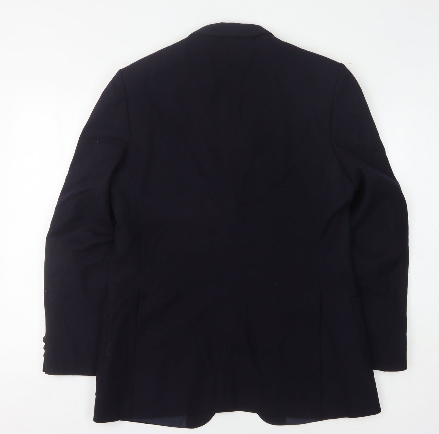 The Label Men's Blue Wool Blazer 40R Classic Formal