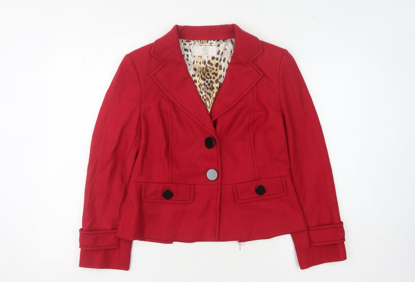 CC Petite Red Blazer for Women, Size 10, Classic Style