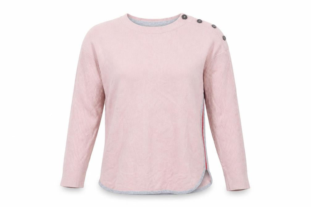Womens UK 10 Regular White Stuff Pink Pullover Chunky-Knit