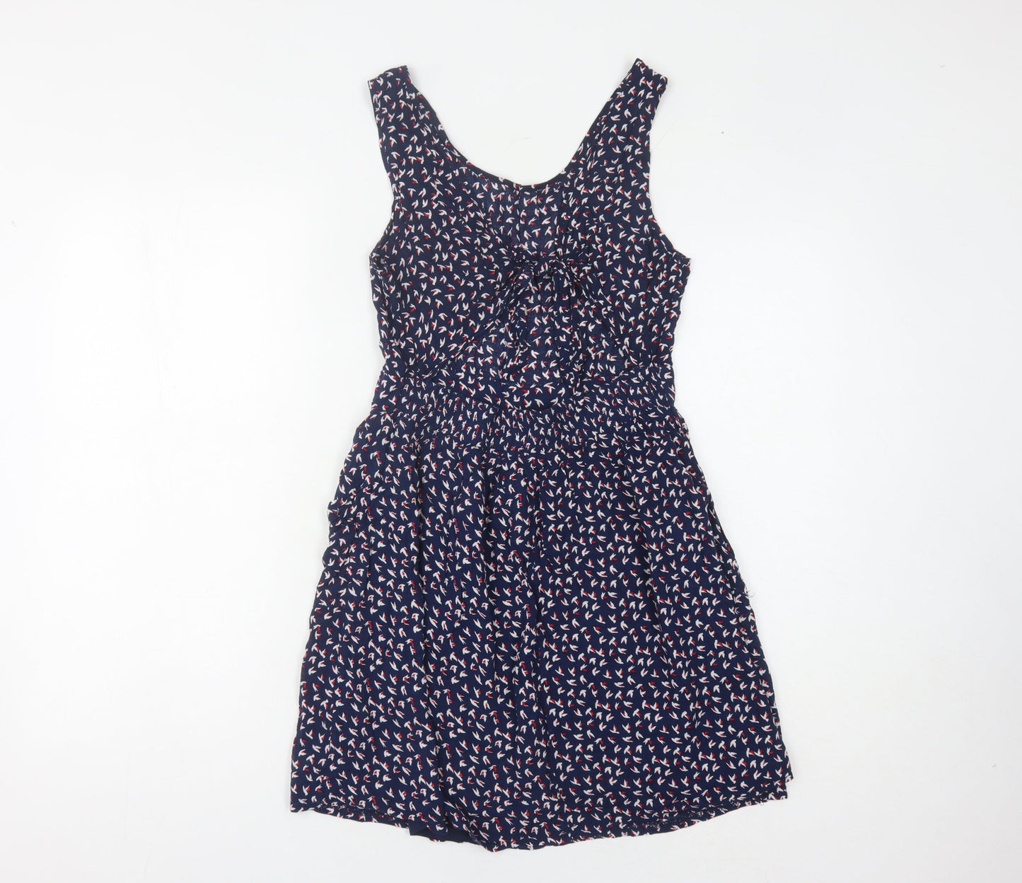Pussycat London Women's Blue V-Neck Fit & Flare Dress XS