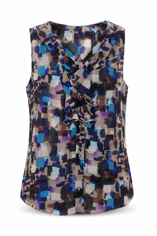 Womens UK Size S Banana Republic Multicoloured Polyester Blouse