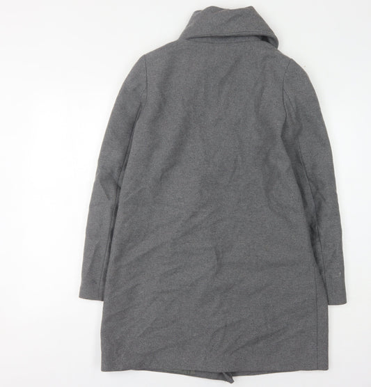 Stile Benetton Women's Grey Wool Blend Overcoat Size 14