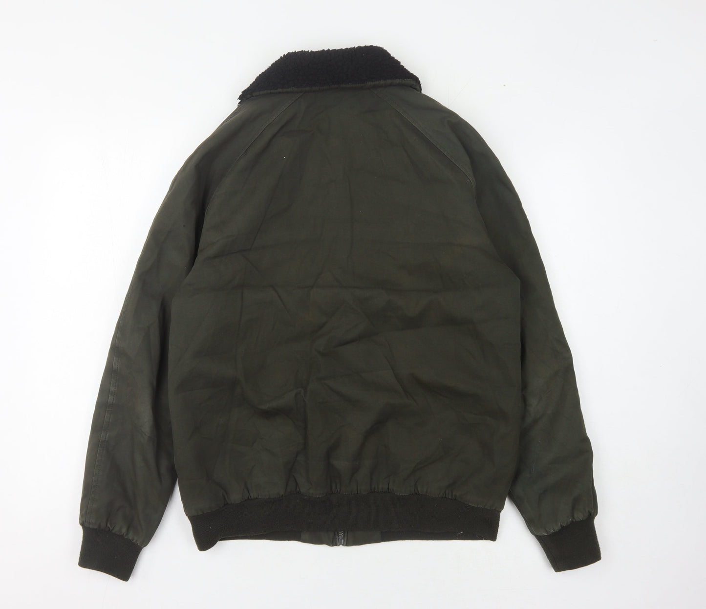 Brave Soul Men's Green Bomber Jacket Size M