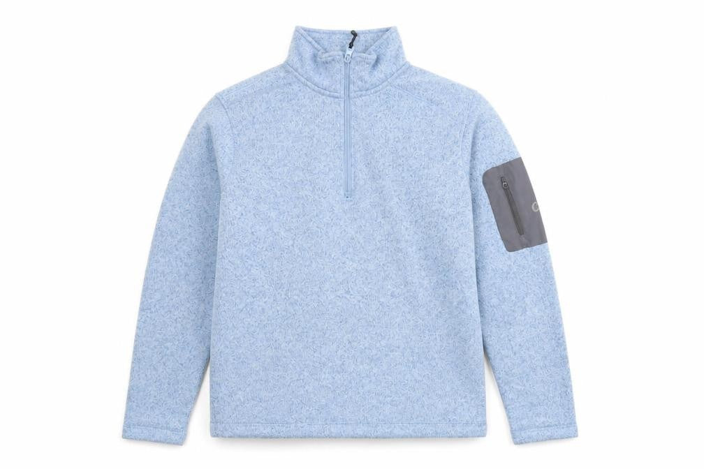 Cotton Mens Traders Blue 1/4 Zip Sweatshirt S