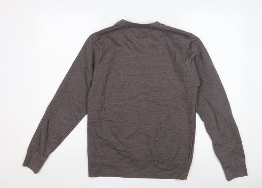 VLBT Men's Brown Pullover Sweatshirt - Graphic Print