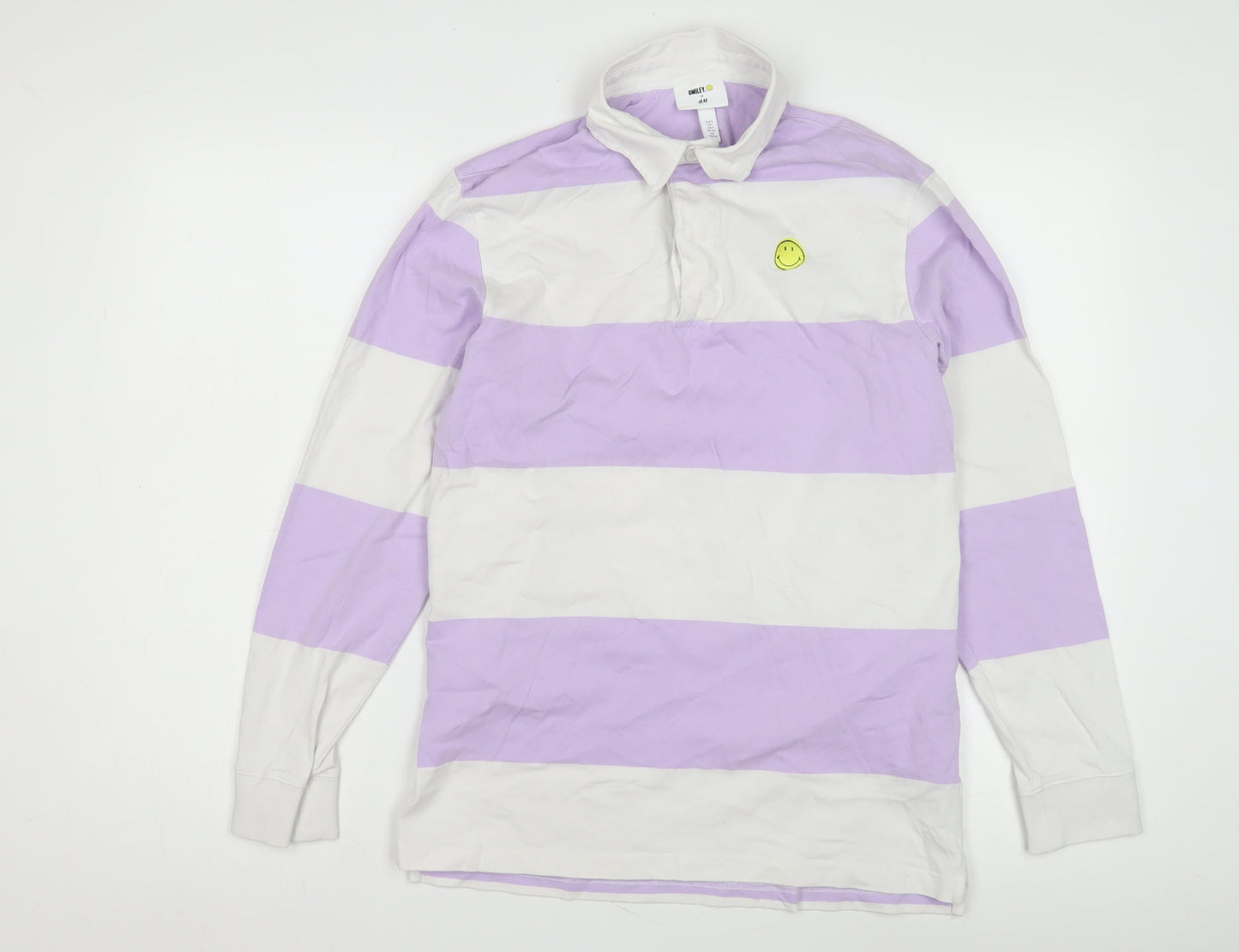 H&M Unisex Adults Multicoloured Stripe Polo S