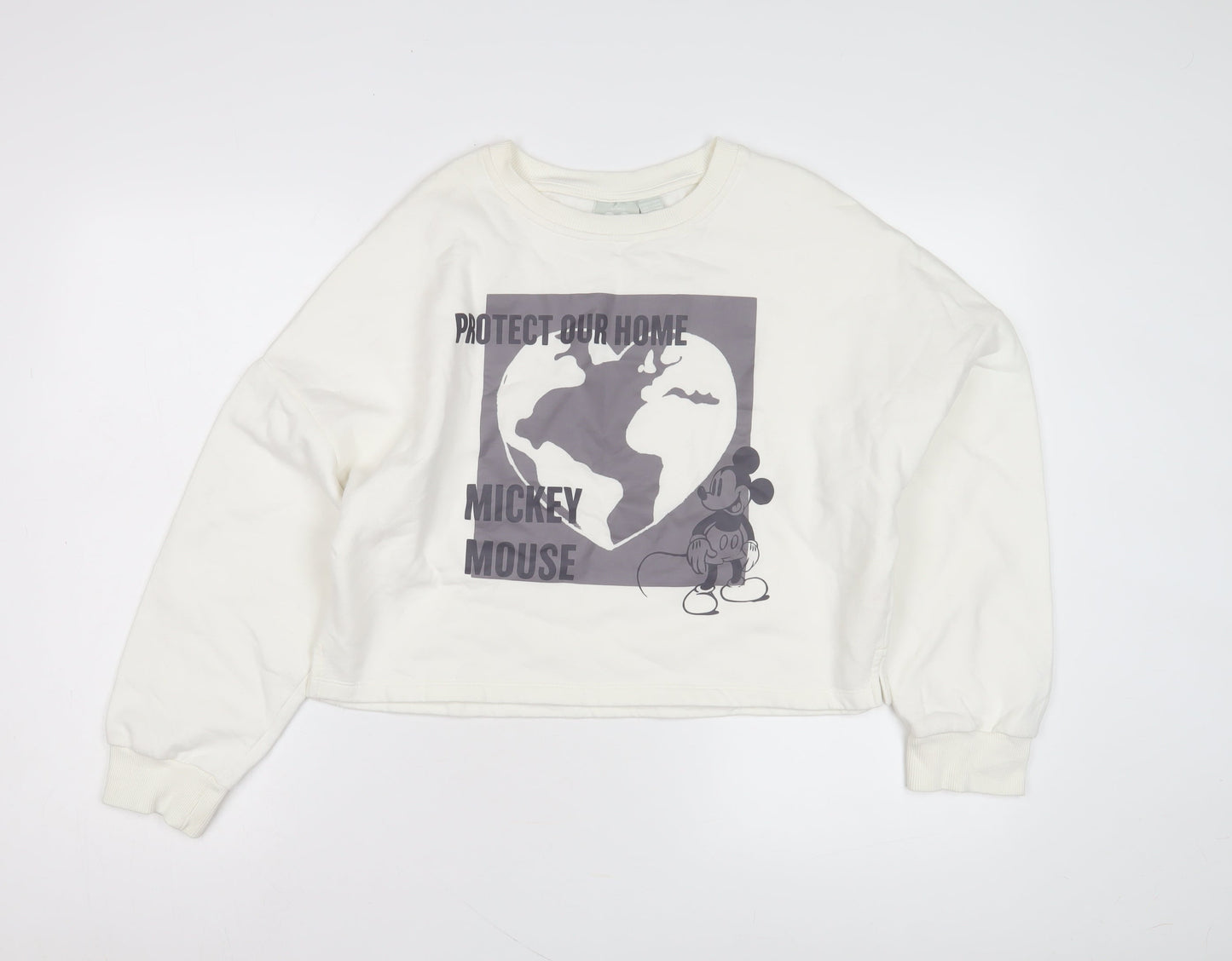 Disney Women’s White Pullover Sweatshirt Size 10