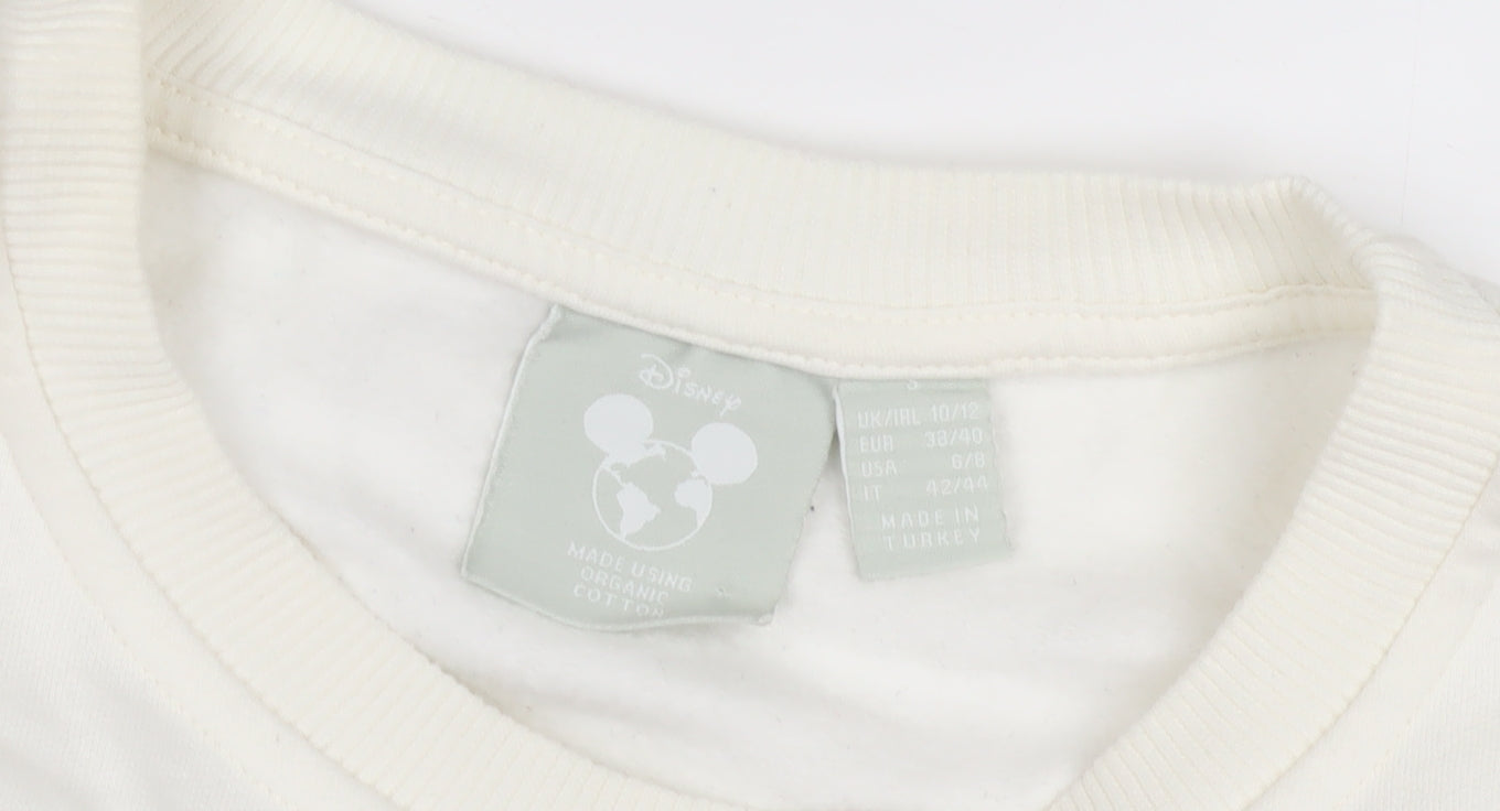 Disney Women’s White Pullover Sweatshirt Size 10