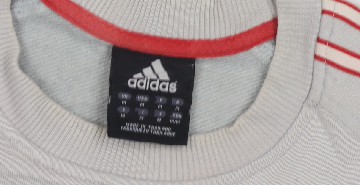 Adidas Men's Grey Pullover Sweatshirt Medium