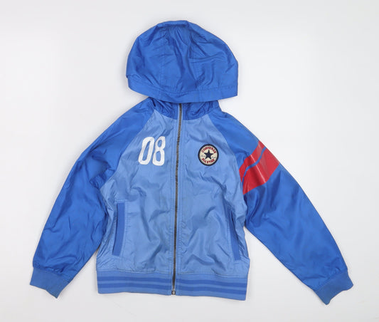 Converse Boys Blue Windbreaker Jacket 6-7 Years - Hooded, Logo