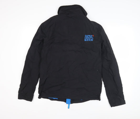 Superdry Men's Black Nylon Windbreaker Jacket, Size S