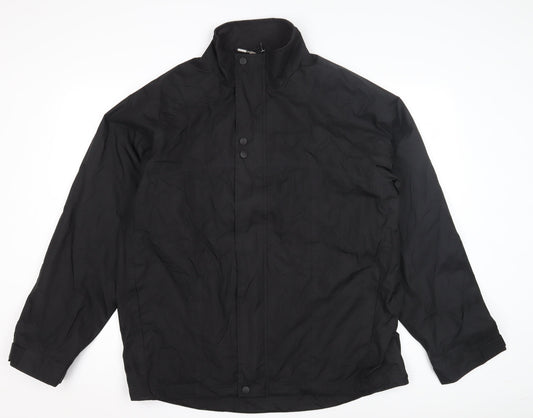 Dunlop Men's Black L Rain Jacket, Windproof, Golf