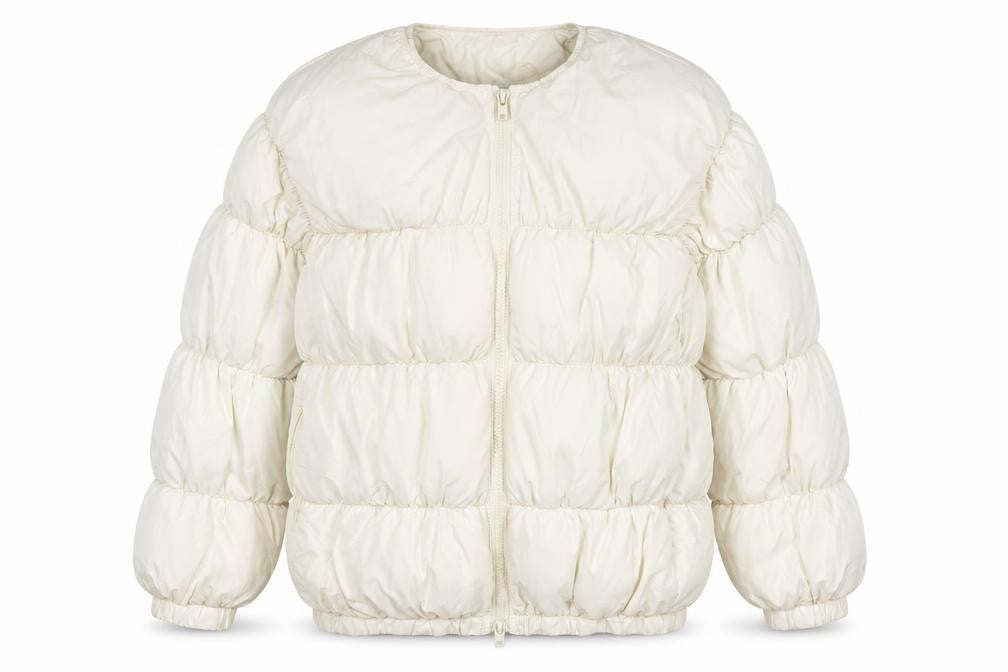 PRETTYLITTLETHING Women's Ivory Puffer Jacket Size S