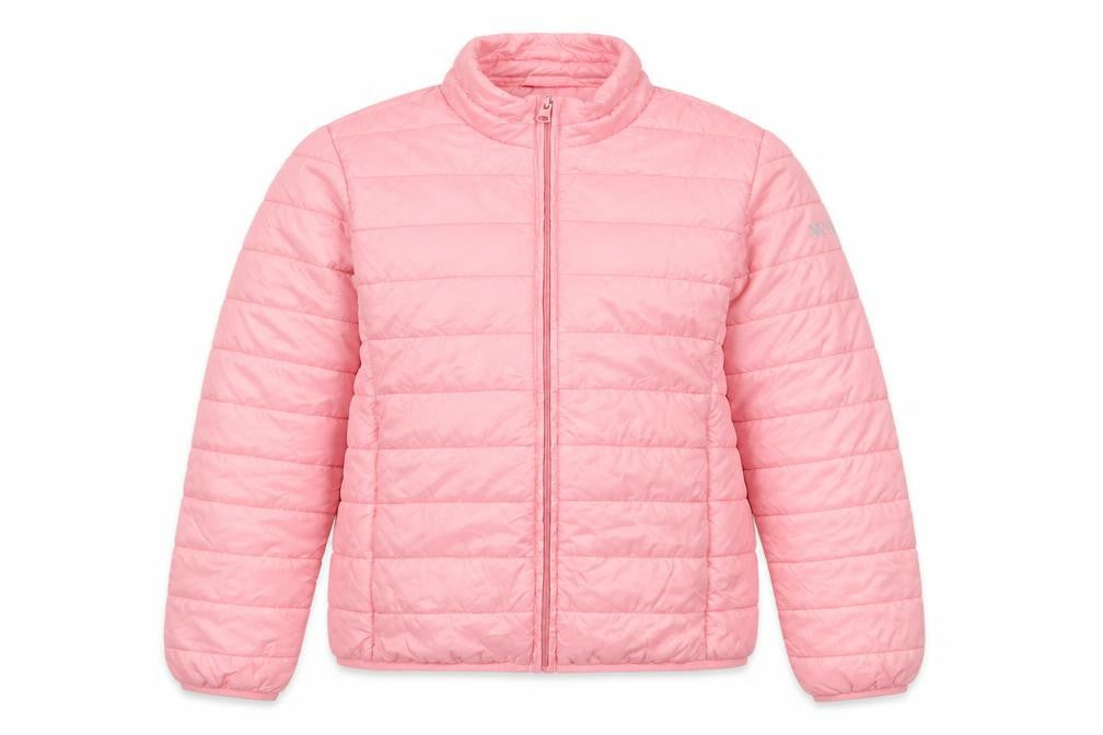 Front view of Mustang girls’ pink puffer jacket -, size M