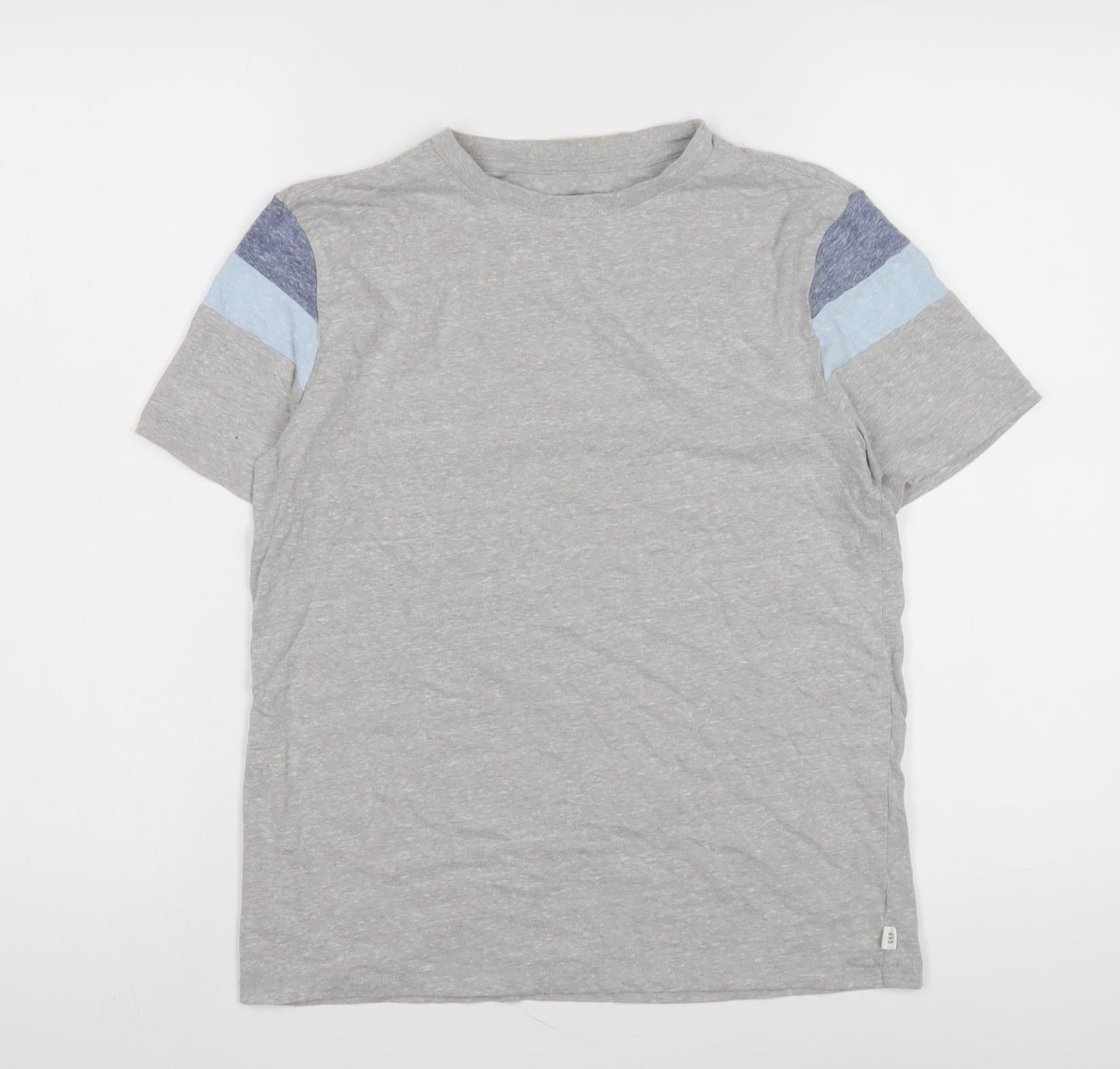 GAP Boys Grey Colourblock Crew Neck T-Shirt, M