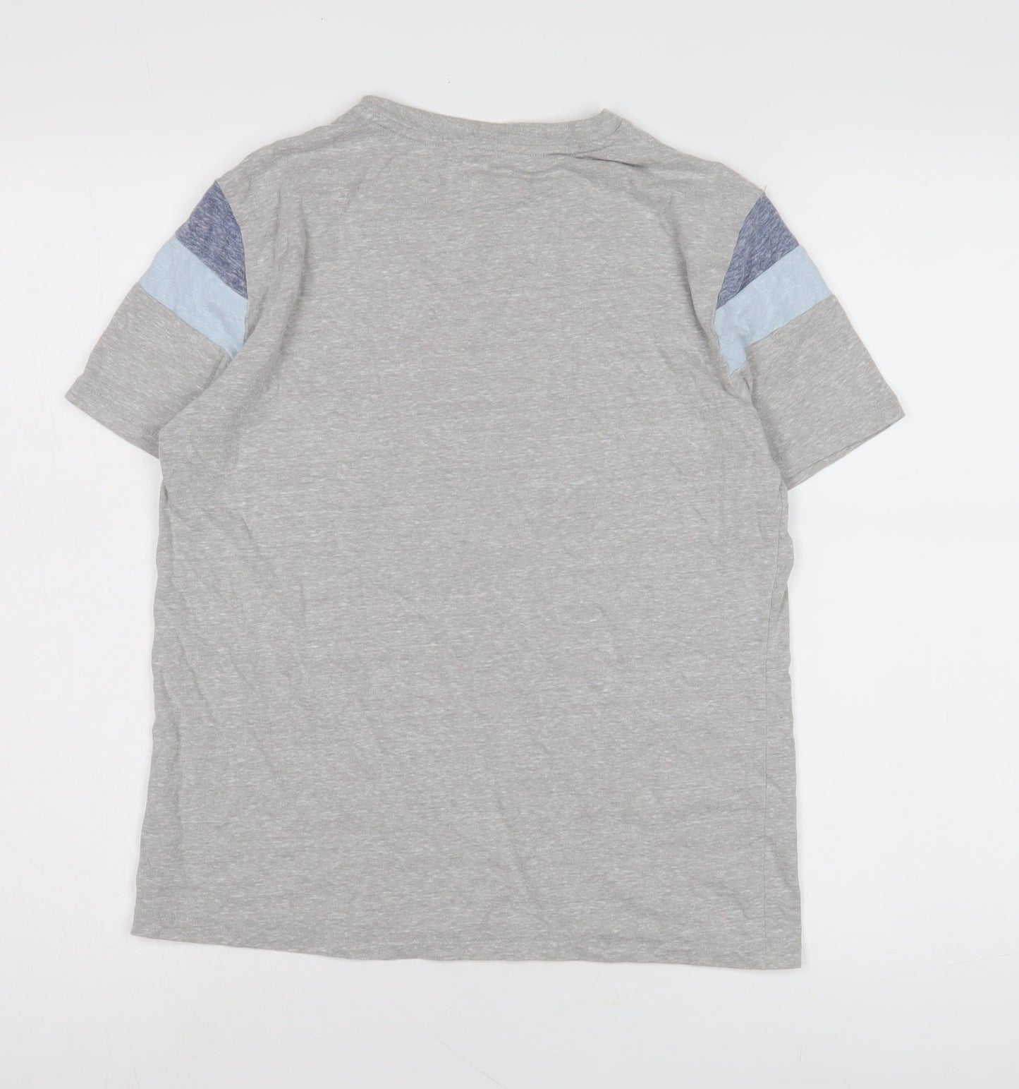 GAP Boys Grey Colourblock Crew Neck T-Shirt, M