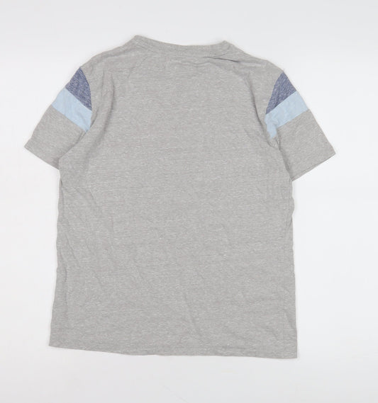 GAP Boys Grey Colourblock Crew Neck T-Shirt, M