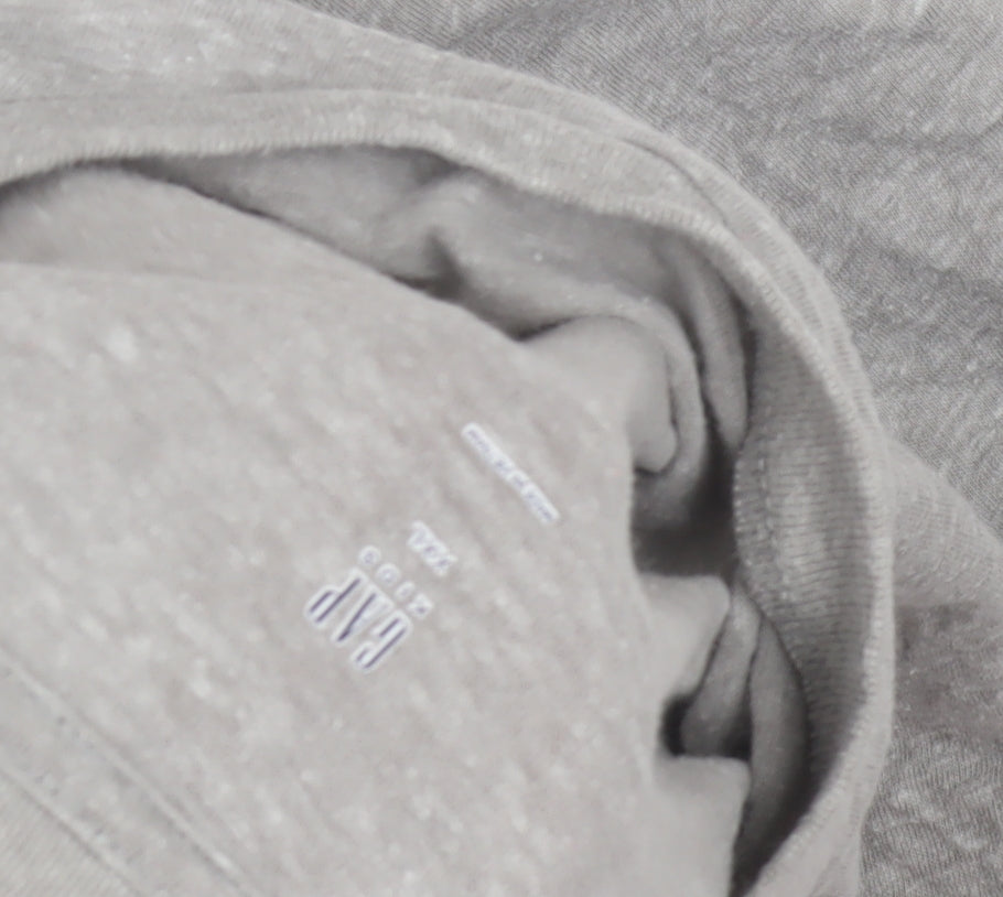 GAP Boys Grey Colourblock Crew Neck T-Shirt, M