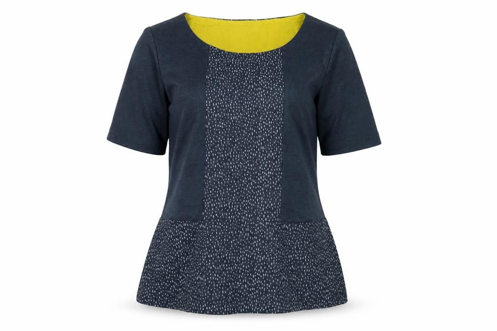 Womens UK Size 10 White Stuff Blue Cotton Blend Blouse