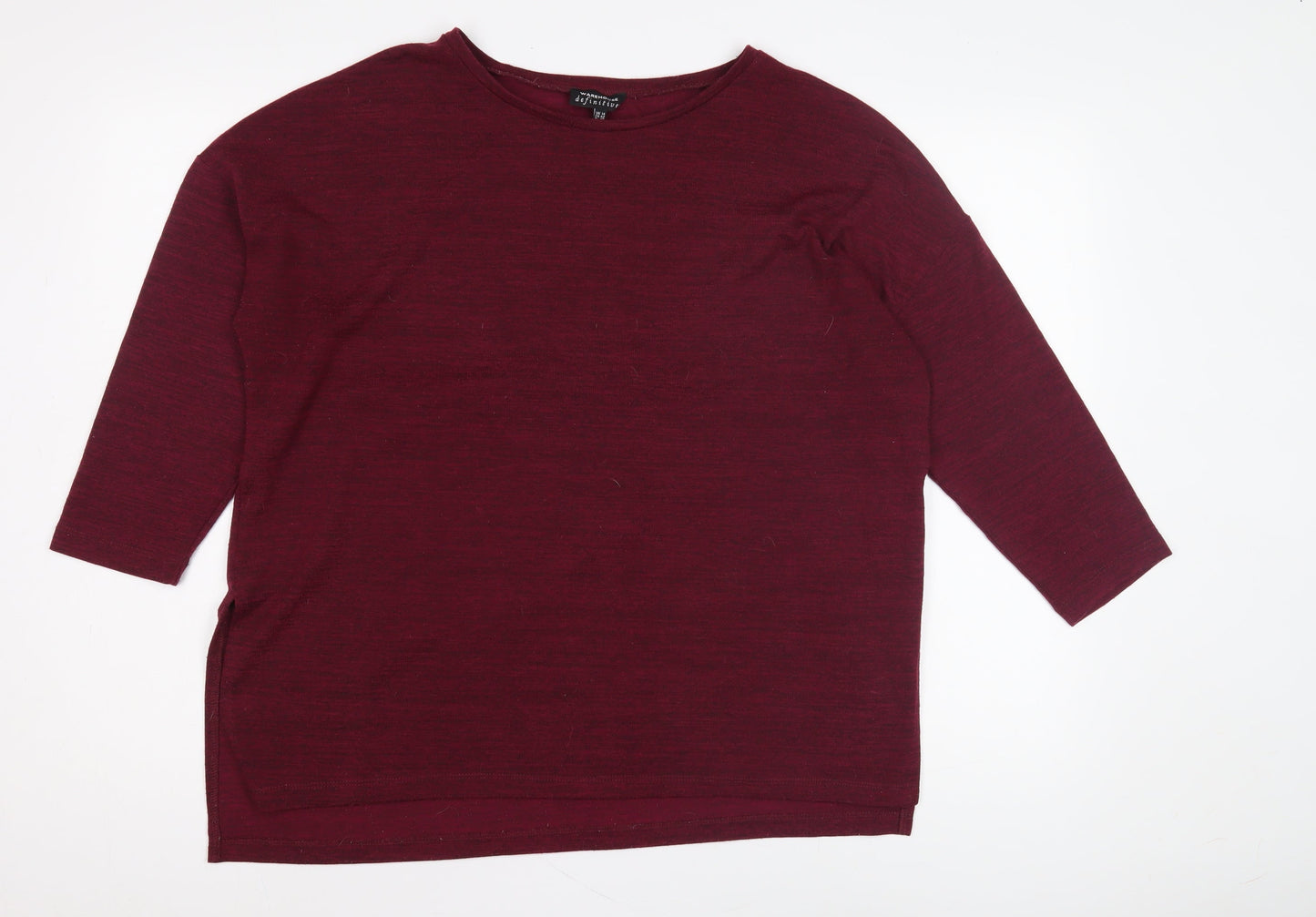 Warehouse Women's Red Jersey Top Size 14