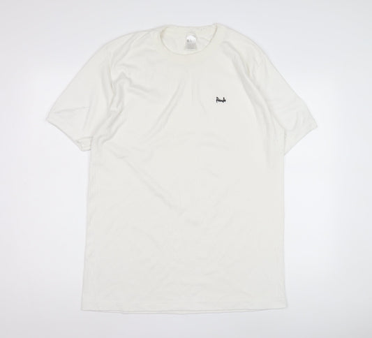 Pringle Men's XL White T-Shirt Cotton Blend Crew Neck